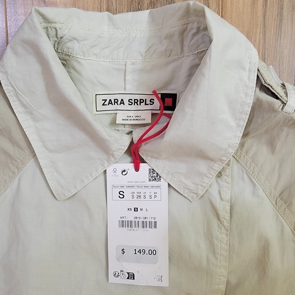 Zara SRPLS  limited edition trench dress, size S, beige - Picture 6 of 11